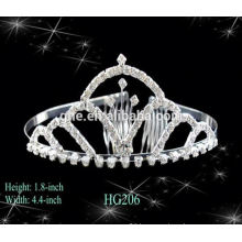 100% factory directly large stone tiara